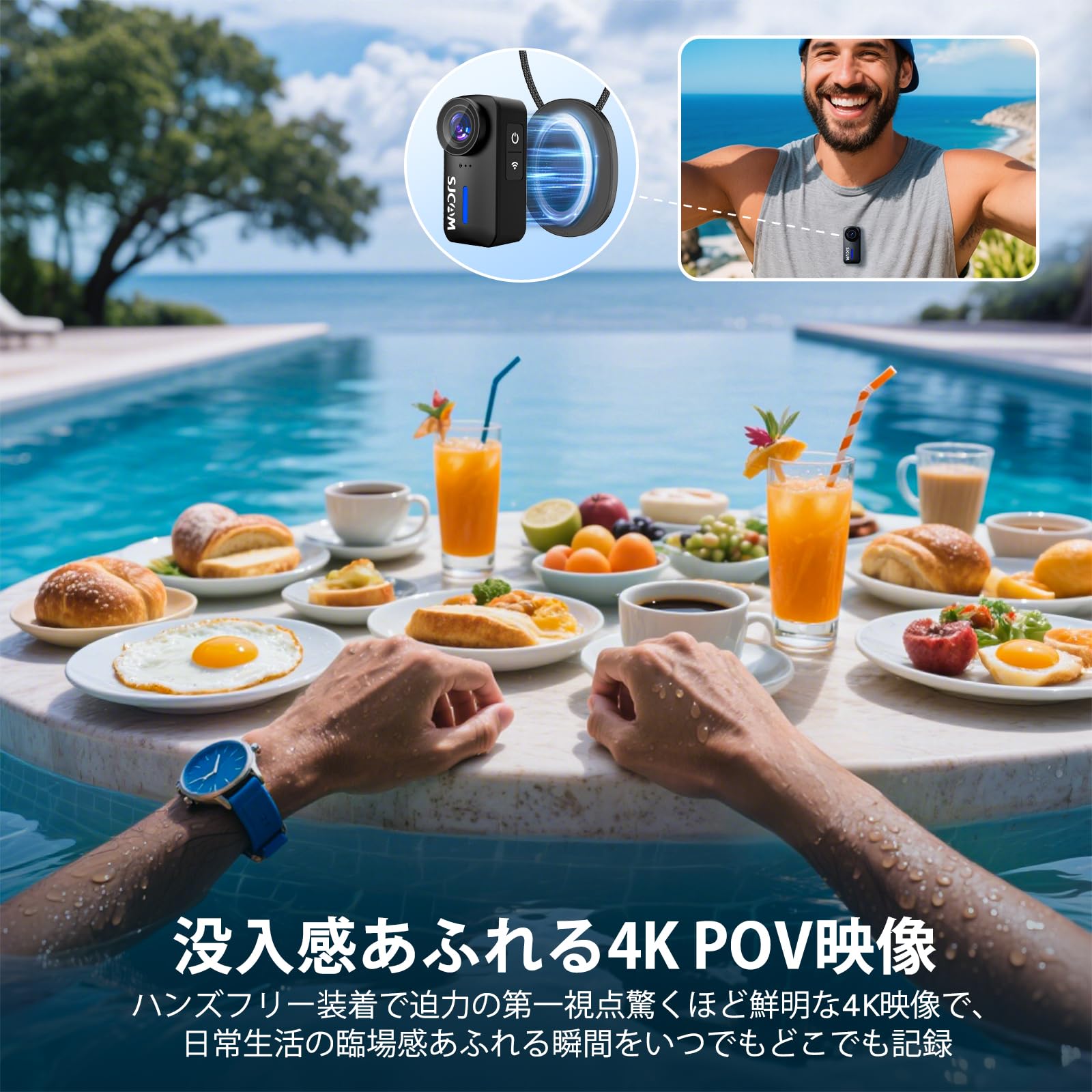 Amazon | SJCAM C110 pocket 64GBカード ボディカメラ｜4K 200分